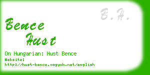 bence hust business card